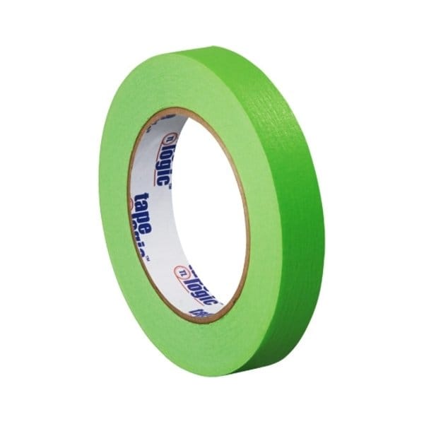 Tape Logic Masking Tape, 3/4x60 yd., PK12, 3/4" W x 60 yds L, Light Green, 12 PK T93400312PKA - main